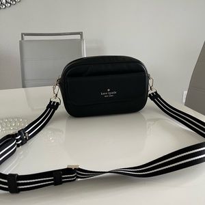 Kate spade black leather crossbody bag